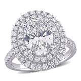 Halo Engagement Ring in White Gold (3.87 CT. TW.)