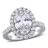 Halo Engagement Ring in White Gold (3.87 CT. TW.)