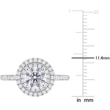 Halo Engagement Ring in White Gold (1.5 CT. TW.)