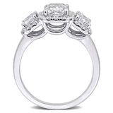 Halo Engagement Ring in White Gold (3 CT. TW.)