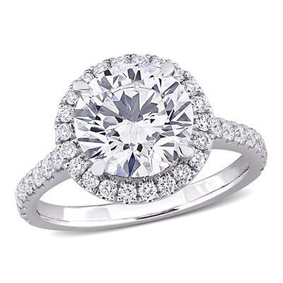 Halo Engagement Ring in White Gold (3.62 CT. TW.)