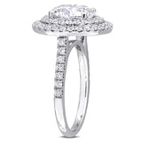 Halo Engagement Ring in White Gold (3.87 CT. TW.)