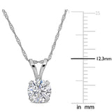 Solitaire Pendant in White Gold (1 CT. TW.)