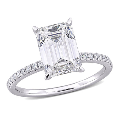 Solitaire Engagement Ring in White Gold (3.1 CT. TW.)