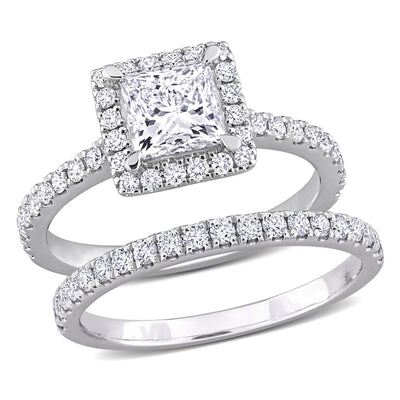 Bridal Ring Set in White Gold (1.8 CT. TW.)