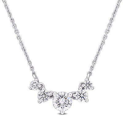 Five Stone Necklace in White Gold (0.62 CT. TW.)