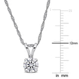 Solitaire Pendant in White Gold (0.75 CT. TW.)