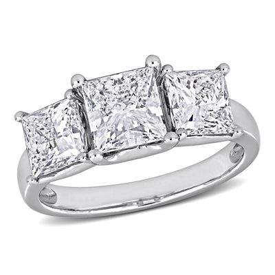 3-Stone Engagement Ring in White Gold (3.5 CT. TW.)