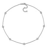 Station Necklace in White Gold (1.75 CT. TW.)