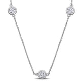 Station Necklace in White Gold (1.75 CT. TW.)