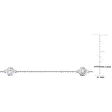 Station Necklace in White Gold (4 CT. TW.)