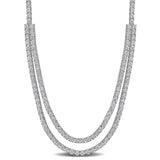 Double Strand Necklace in White Gold (5.87 CT. TW.)