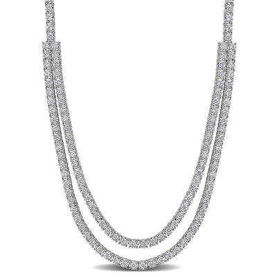 Double Strand Necklace in White Gold (5.87 CT. TW.)