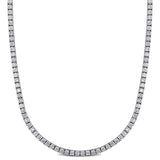 Tennis Necklace in White Gold (12.23 CT TW)