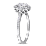 Multi-Shaped Engagement Ring in White Gold (0.70 CT TW)