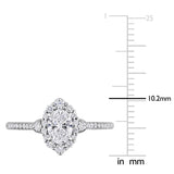 Multi-Shaped Engagement Ring in White Gold (0.70 CT TW)