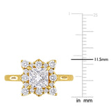 Halo Engagement Ring in Yellow Gold (1.50 CT TW)