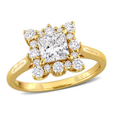 Halo Engagement Ring in Yellow Gold (1.50 CT TW)