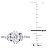 Multi-Shaped Engagement Ring in White Gold (1.57 CT TW)