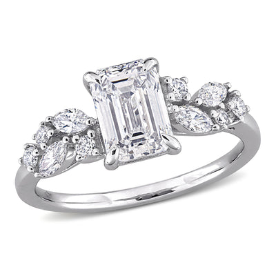 Multi-Shaped Engagement Ring in White Gold (1.80 CT TW)