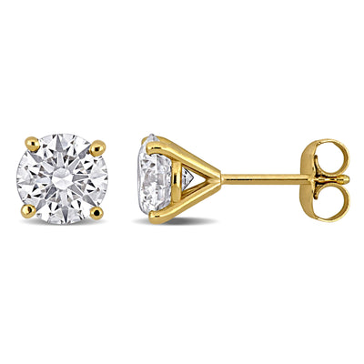 Stud Earrings in Yellow Gold (2 CT TW)