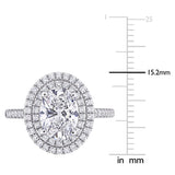 Double Halo Engagement Ring in White Gold (2.47 CT TW)