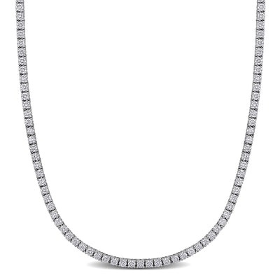 Tennis Necklace in White Gold (7.80 CT TW)