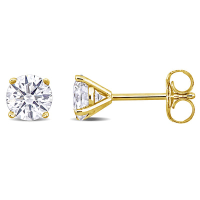 Yellow Gold Stud Earrings (1 CT TW)