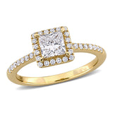 Halo Engagement Ring in Yellow Gold (1 CT TW)