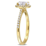 Halo Engagement Ring in Yellow Gold (1 CT TW)