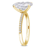 Solitaire Engagement Ring on a Diamond Band in Yellow Gold (3.15 CT TW)