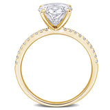 Solitaire Engagement Ring on a Diamond Band in Yellow Gold (3.15 CT TW)