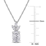 Multi-Shaped Pendant with Chain in White Gold (1.40 CT TW)