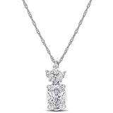 Multi-Shaped Pendant with Chain in White Gold (1.40 CT TW)