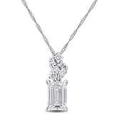 Multi-Shaped Pendant with Chain in White Gold (1.70 CT TW)