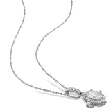 Multi-Shaped Pendant with Chain in White Gold (0.70 CT TW)