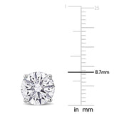 Solitaire Stud Earrings in White Gold (5 CT TW)