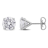 Solitaire Stud Earrings in White Gold (5 CT TW)