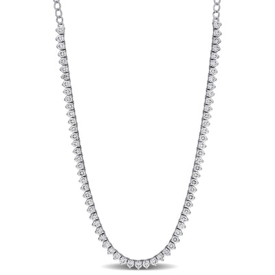 Tennis Necklace in White Gold (5 CT TW)