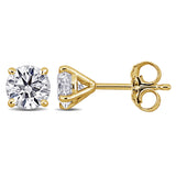 Yellow Gold Stud Earrings (1 CT TW)