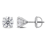 2 CT TW Lab Grown Diamond Solitaire Stud Earrings in Sterling Silver