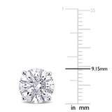 8 CT TW Lab Grown Diamond Solitaire Stud Earrings in 14k White Gold
