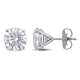 8 CT TW Lab Grown Diamond Solitaire Stud Earrings in 14k White Gold