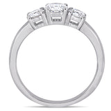 1 CT TW Lab Created Diamond 3-Stone Engagement Ring in 14k White Gold