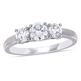 1 CT TW Lab Created Diamond 3-Stone Engagement Ring in 14k White Gold