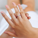 1 CT TW Lab Created Diamond 3-Stone Engagement Ring in 14k White Gold