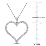 Open Heart Necklace in White Gold (1.12 CT. TW.)