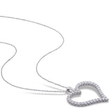 Open Heart Necklace in White Gold (1.12 CT. TW.)