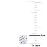 1 CT DEW Created Moissanite Solitaire Stud Earrings in Sterling Silver
