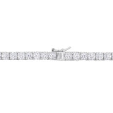 26 1/2 CT DEW Created Moissanite Tennis Necklace in Sterling Silver
